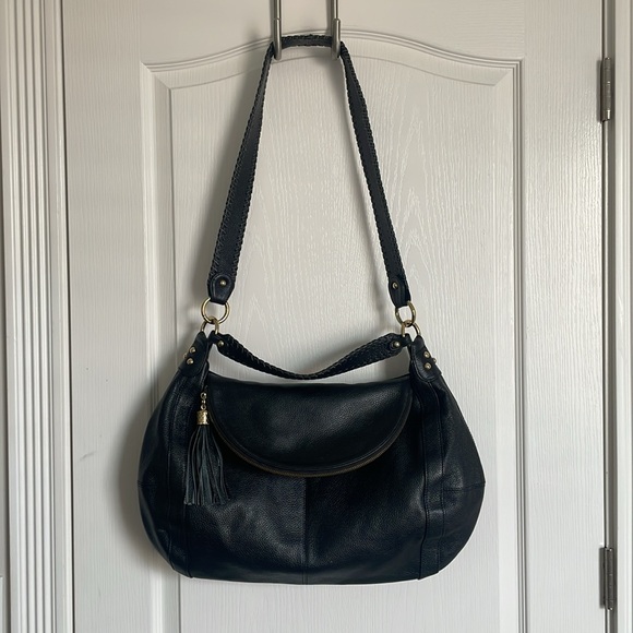 Onna Ehrlich Handbags - Onna Ehrlick Rachel hobo whipstitching, tassel & detachable crossbody handle